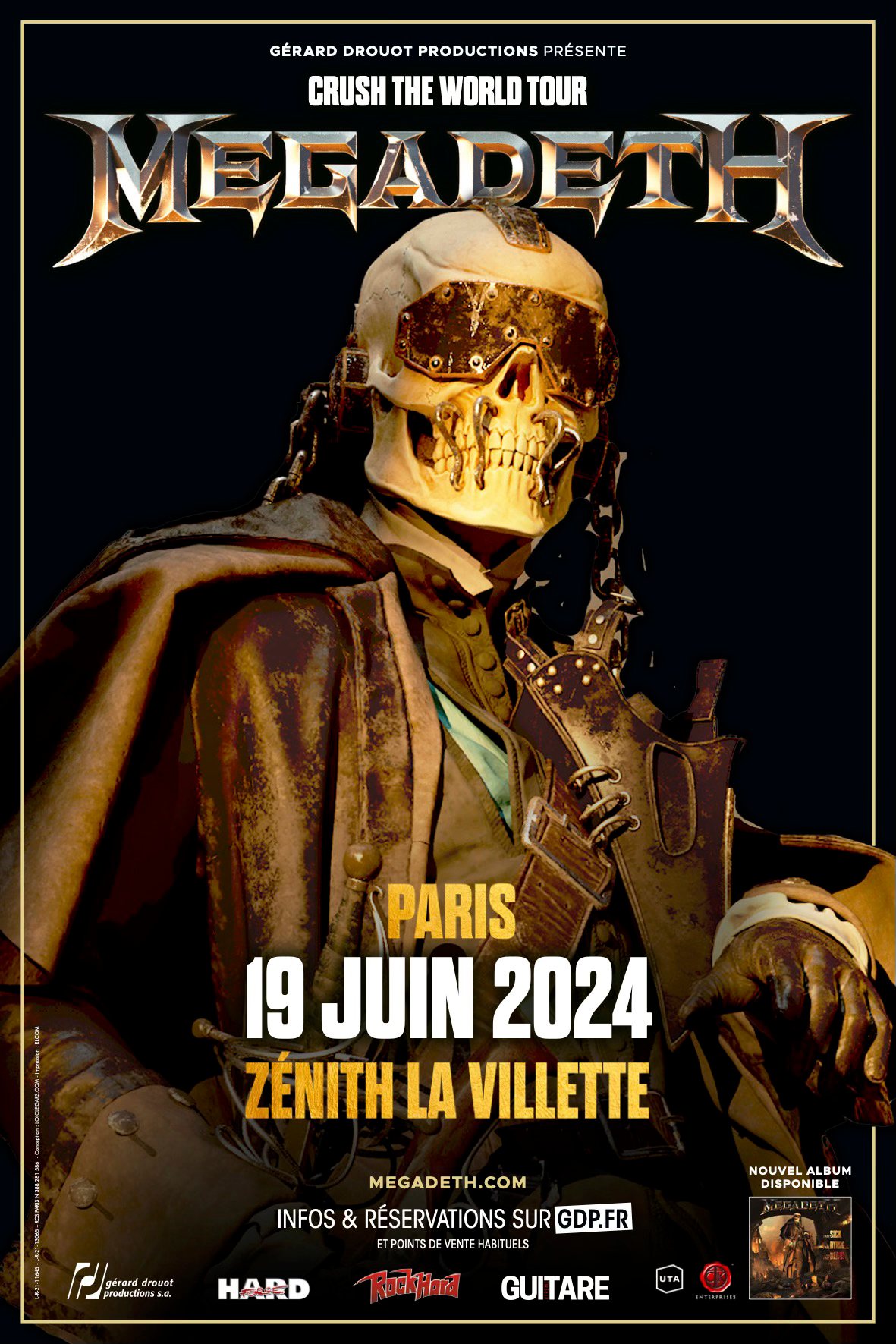 Megadeth au Zenith Paris - La Villette le 19 juin 2024